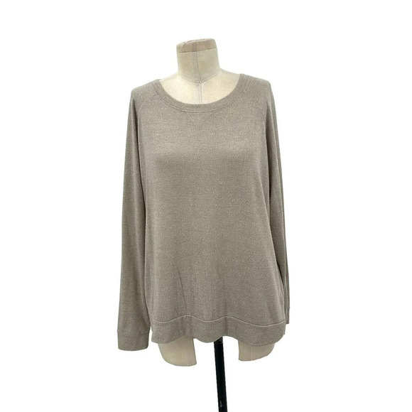 Nation LTD Beige Tan Pullover Sweatshirt Top Size Medium - Picture 1 of 8